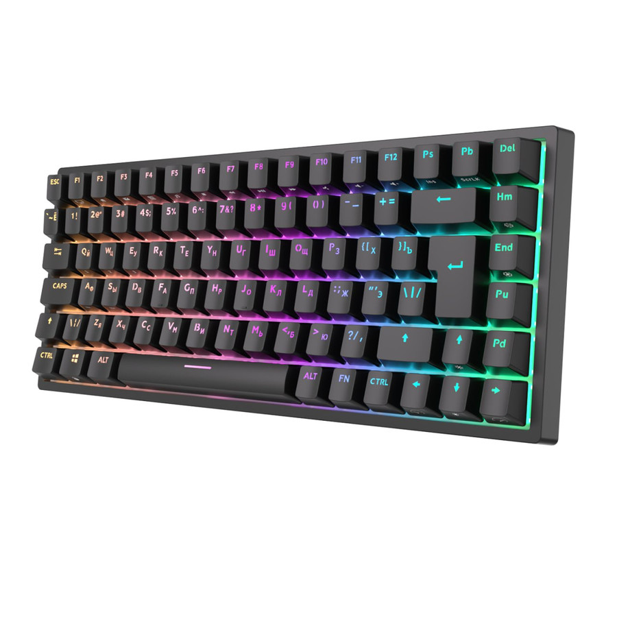 Беспроводная клавиатура Royal Kludge RK84 ISO RGB (черный, RK Red)