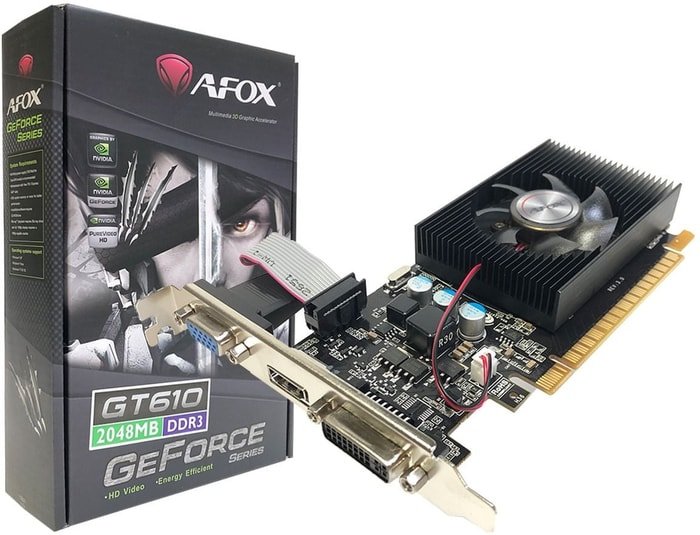 Видеокарта AFOX GeForce GT 610 2GB DDR3 AF610-2048D3L7-V6