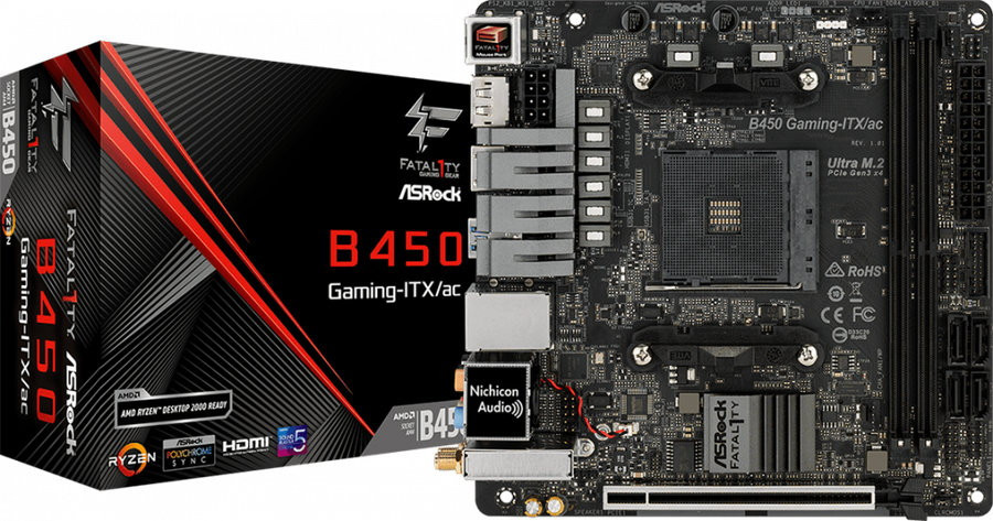 Материнская плата ASRock Fatal1ty B450 Gaming-ITX/ac