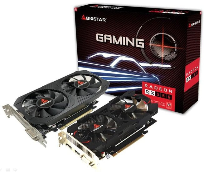 Видеокарта BIOSTAR Radeon RX 560 4GB GDDR5 VA5615RF41