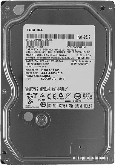 Жесткий диск Toshiba DT01ACA 1TB (DT01ACA100)