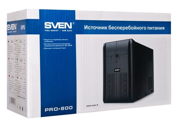 Источник бесперебойного питания SVEN Pro 800