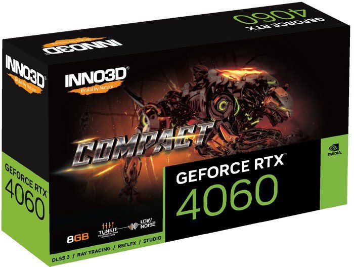 Видеокарта Inno3D GeForce RTX 4060 Compact N40601-08D6-173050N