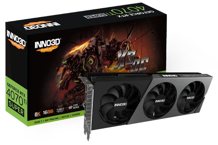 Видеокарта Inno3D RTX 4070 Ti Super X3 OC N407TS3-166XX-186158N