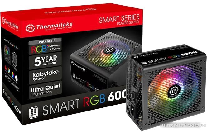 Блок питания Thermaltake Smart RGB 600W (230V) SPR-600AH2NK-2