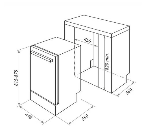 Посудомоечная машина HOMSair DW47M