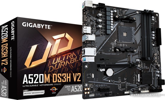 Материнская плата Gigabyte A520M DS3H V2 (rev. 1.1)