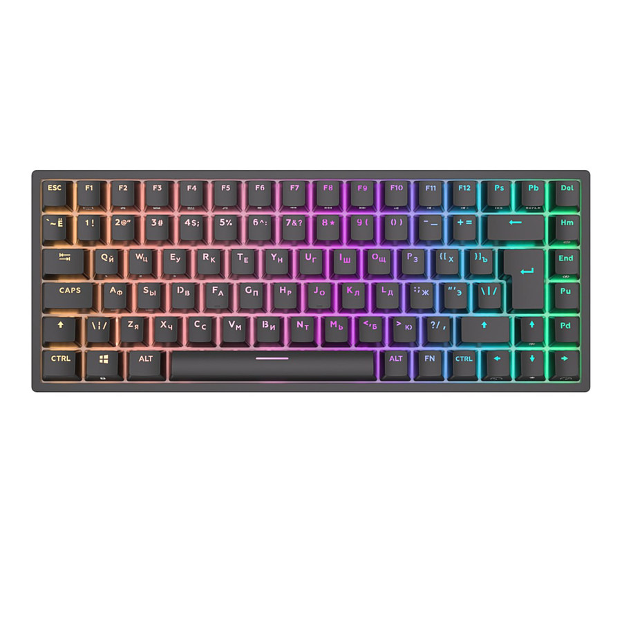 Беспроводная клавиатура Royal Kludge RK84 ISO RGB (черный, RK Red)