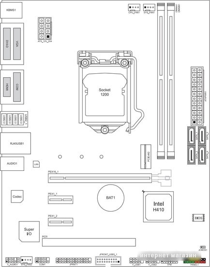 Материнская плата BIOSTAR H410MHG Ver. 6.0