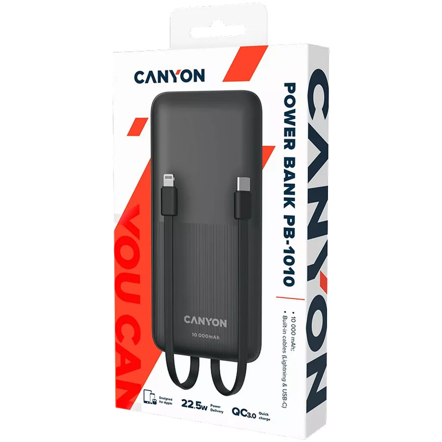 Внешний аккумулятор Canyon PB-1010 10000mAh (черный)