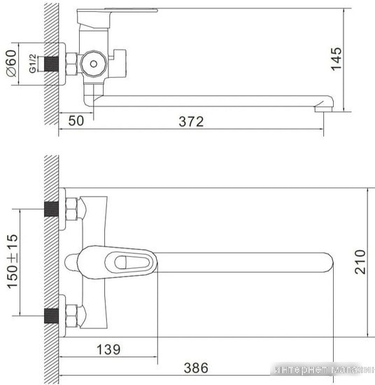 Смеситель Эверест B22-274F