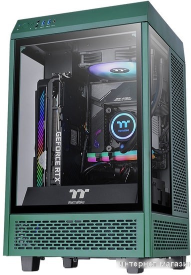 Корпус Thermaltake The Tower 100 Mini Racing Green CA-1R3-00SCWN-00